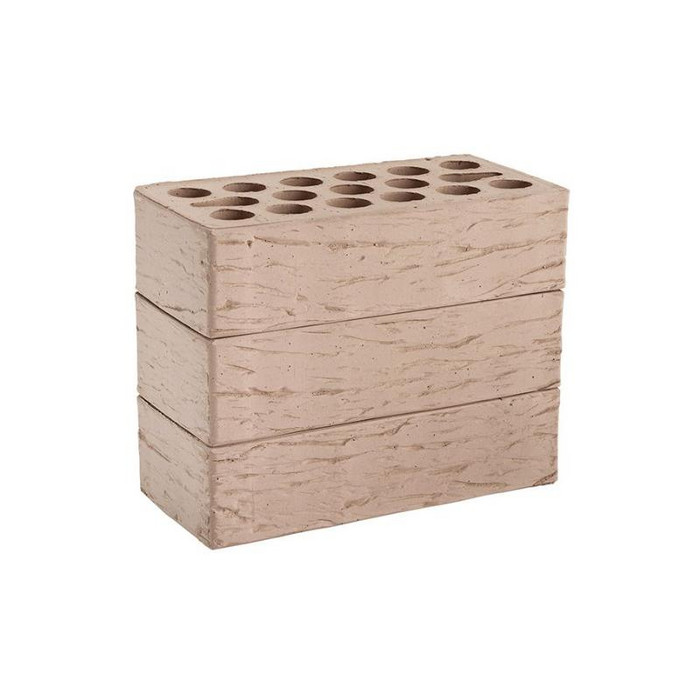 Кирпич облицовочный Керма Серебро рустик 250х120х65 мм