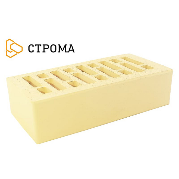 Кирпич облицовочный Строма 1 НФ Слоновая кость, М175, 250×120×65 мм